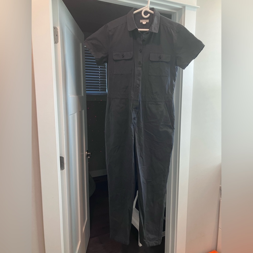 OUTERKNOWN Dark Gray S.E.A Jumpsuit M VGUC Utility Inspired Organic Cotton Linen